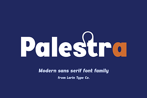 Palestra, a Sans Serif Font by Larin Type Co.