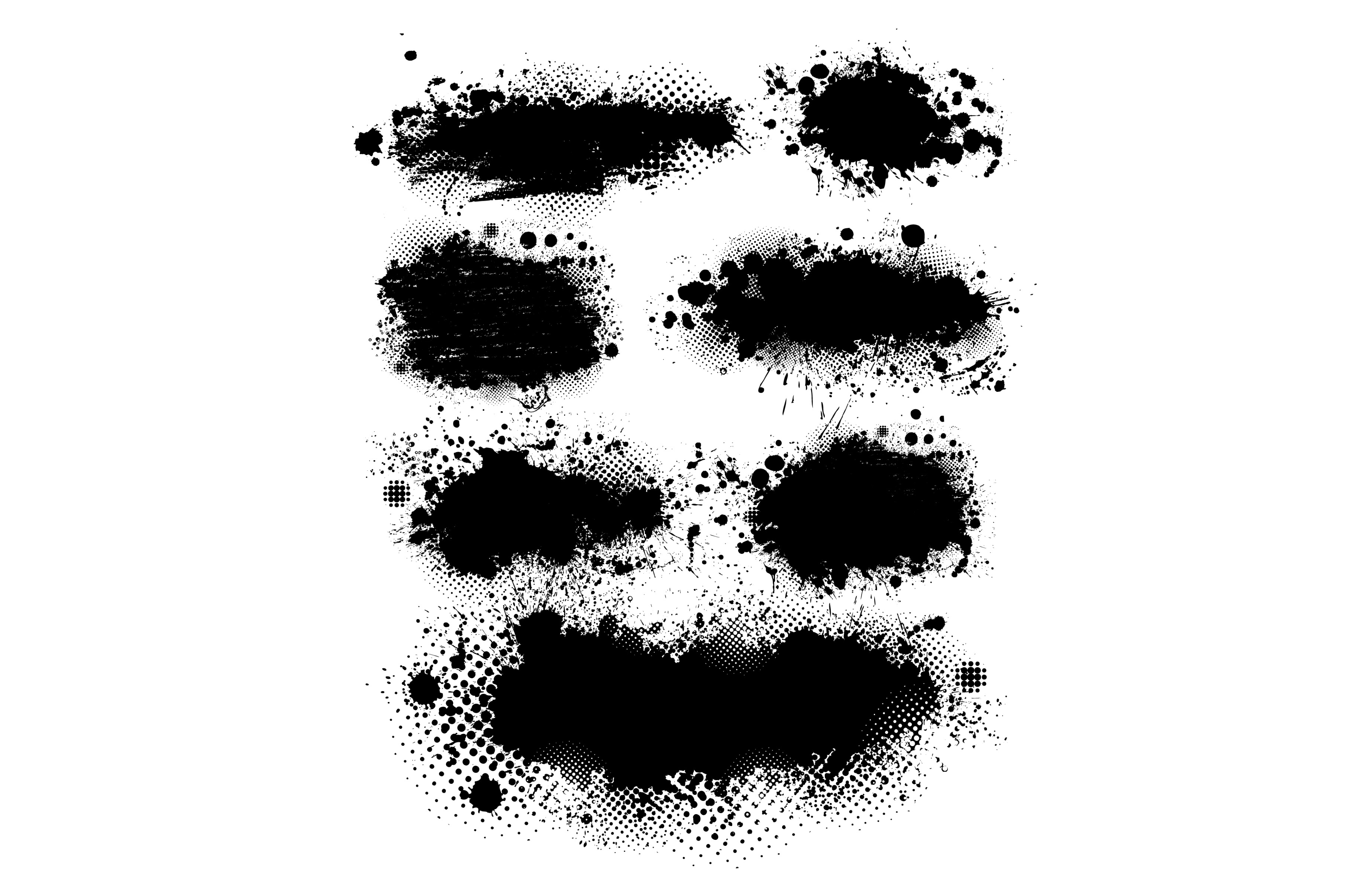 Set of blots. Splatter Paint Texture, an Object Illustration by ...