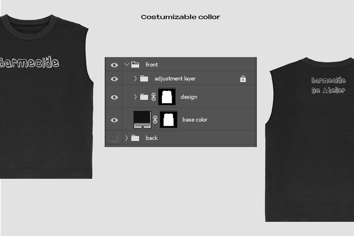 Muscle tee mockup, a Shirt Mockup by Barmecide Mockup Studio (Photo 3 of 3)