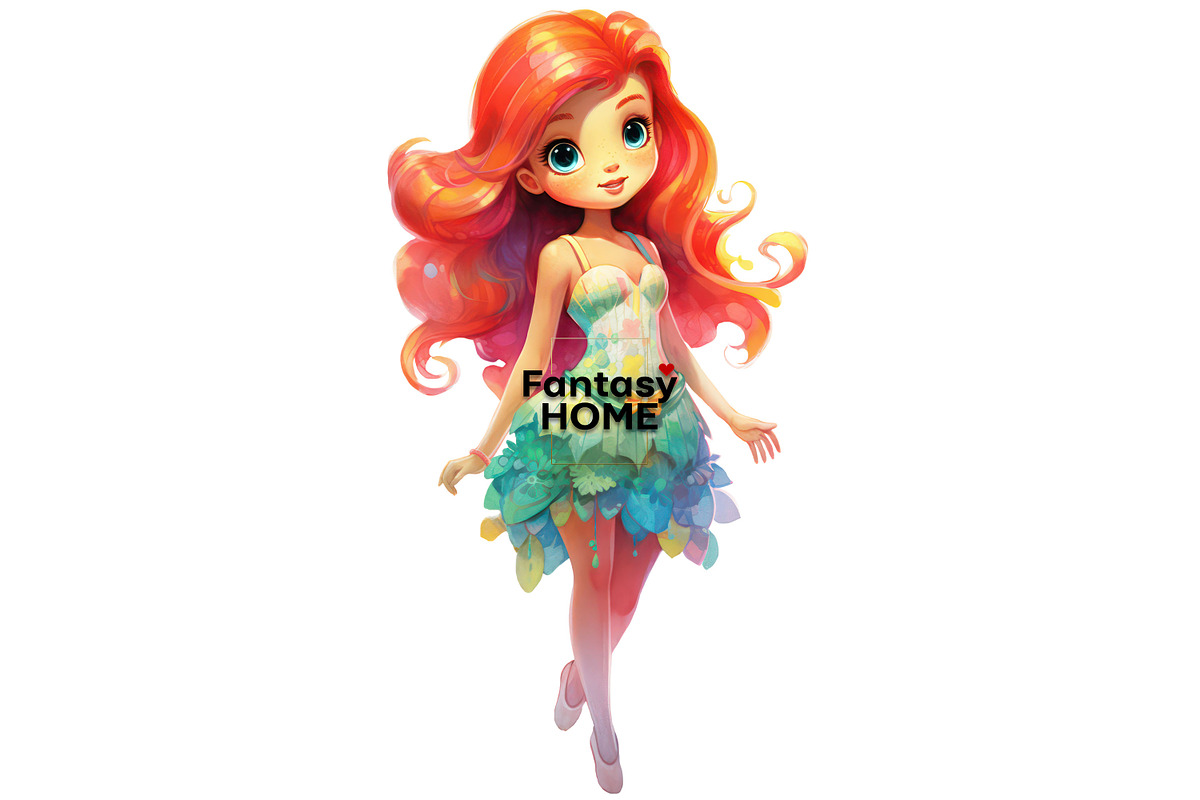 Little princess mermaid cliparts, an Object Graphic by JuliaStarArt-FantasyHome (Photo 2 of 8)