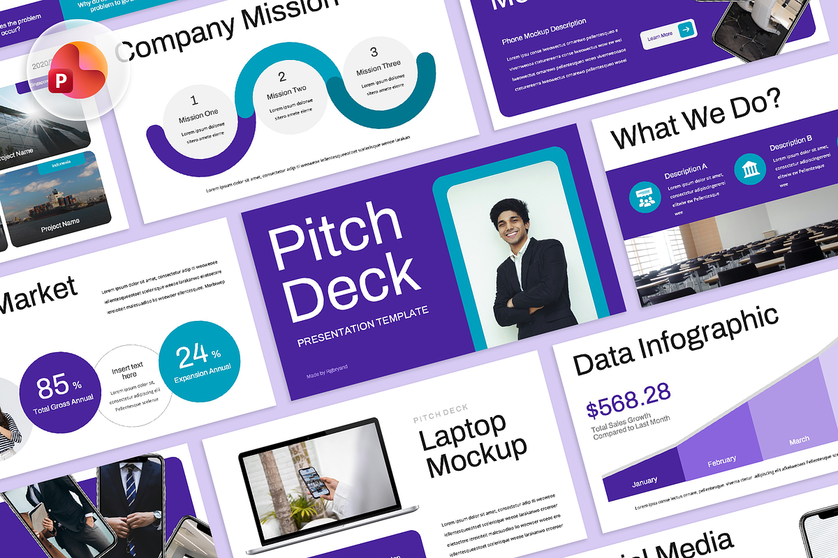 Pitch Deck PowerPoint, a Presentation Template by rgbryand (Photo 1 of 7)