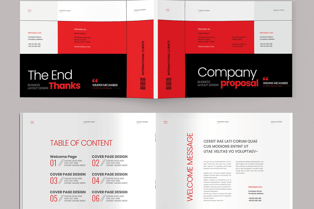 Modern Company Proposal Template, a Brochure Template by MightyDesign (Photo 2 of 8)
