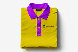 Folded Polo Shirt Mockup