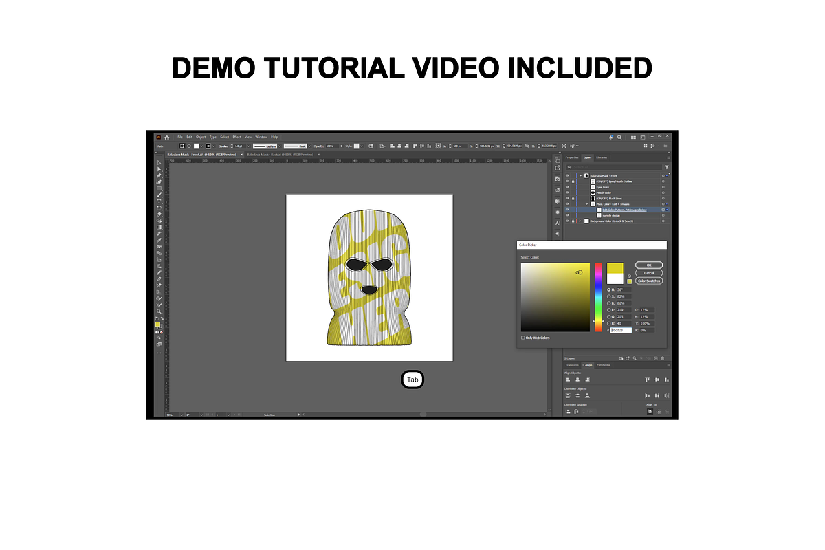 Balaclava Mask Vector Flat Mockup, a Mask Mockup by Infinity Mockups (Photo 7 of 8)