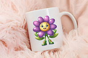 Flowers mascot sublimation clipart, an Illustration by RobertsArt (Thumbnail 6 of 7)