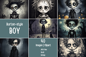 Gothic Tim Burton Halloween Boy