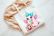 Cute Ghost With Bow Png, an Illustration by Watercolor design (Thumbnail 3 of 3)