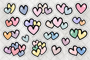 Cute Pastel Hearts PNG & SVG, an Object Graphic by DREAMs Soul G. (Thumbnail 3 of 3)