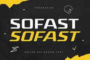 SOFAST - Racing Car Modern Font, a Sans Serif Font by Hamz Studio (Thumbnail 1 of 8)