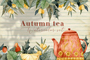 Autumn tea Watercolor set, a Food Illustration by annasokol_ (Thumbnail 1 of 7)