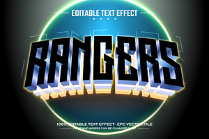 Rangers 3D Editable Text Effect