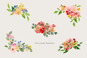 Watercolor Flowers and Wreaths, an Object Graphic by Lavender And Sea (Thumbnail 3 of 4)