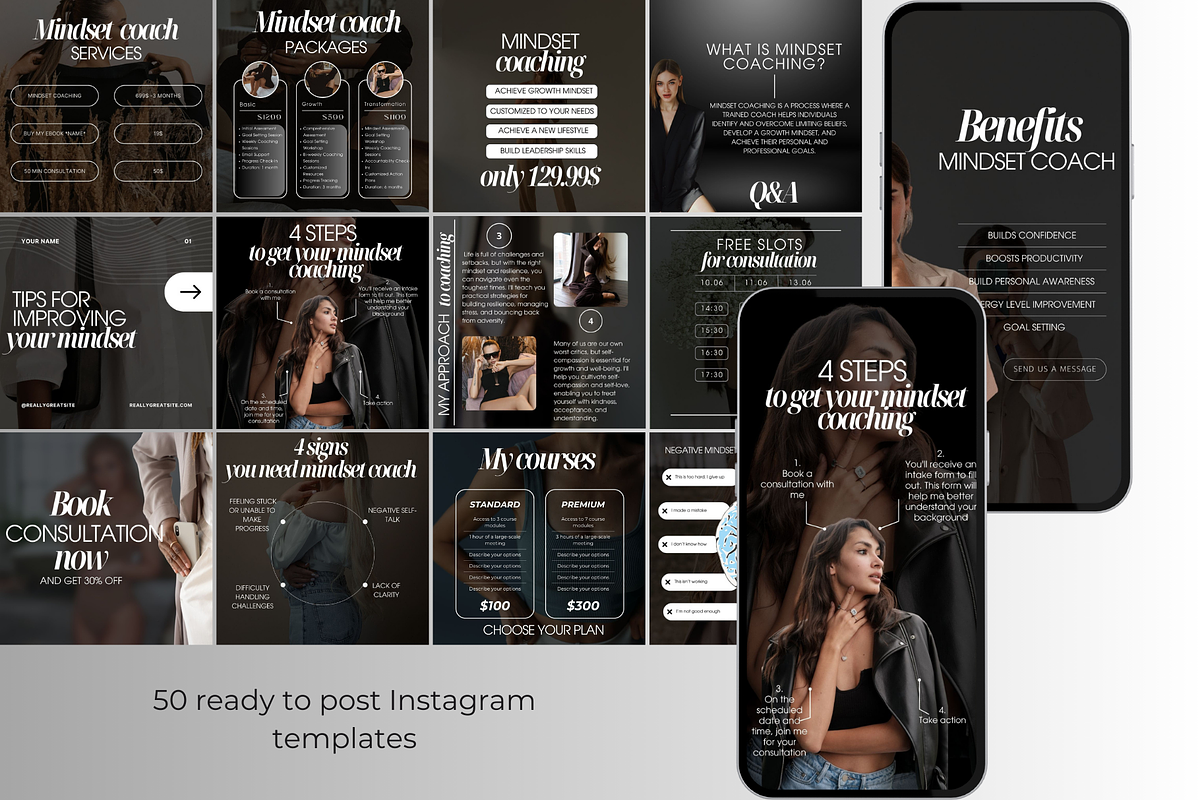 mindset coach, instagram coach, life, a Social Media Template by Design Pro Templates (Photo 5 of 5)