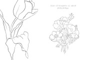 Flowers Line Arts Clipart, an Illustration by natalisart (Thumbnail 10 of 11)