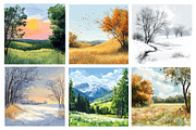 Landscape brushes, foliage grass, a Brushes & More by Elenbushe (Thumbnail 6 of 8)
