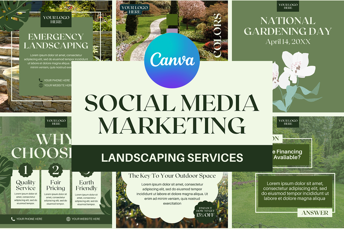 Landscaping Social Media Marketing, a Social Media Template by ShayMadeWhat (Photo 1 of 6)
