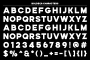 Boldega - Bold Geometric Display, a Sans Serif Font by roomspace creative lab (Thumbnail 8 of 9)