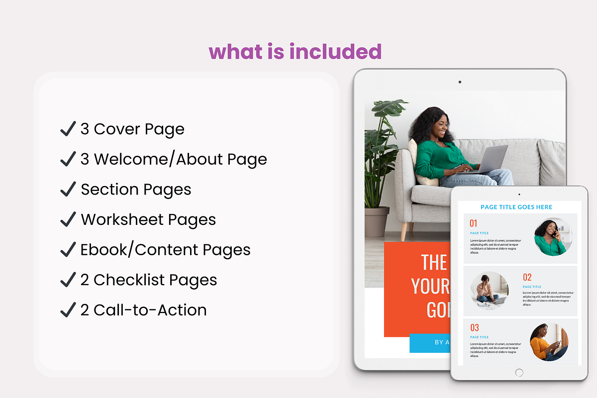 Multipurpose Canva Workbook Ebook, a Marketing Template by Templates by Carey (Photo 2 of 12)