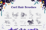 Curl Hair Procreate Brushes, a Brush Add-On by ArtstudioByKhushbu (Thumbnail 4 of 6)