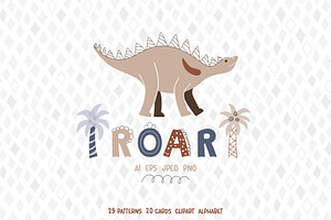 ROAR. Dino Patterns & Alphabet