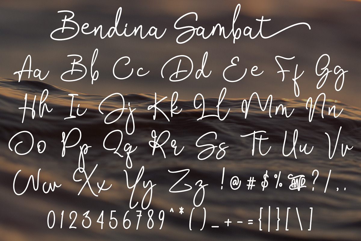 Bendina Sambat, a Script Font by Aldedesign (Photo 9 of 9)