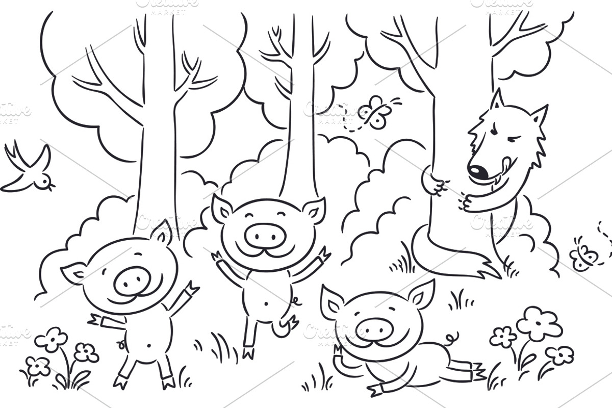 Outline cartoon kids illustration, an Illustration by Bubert Art (Photo 23 of 33)