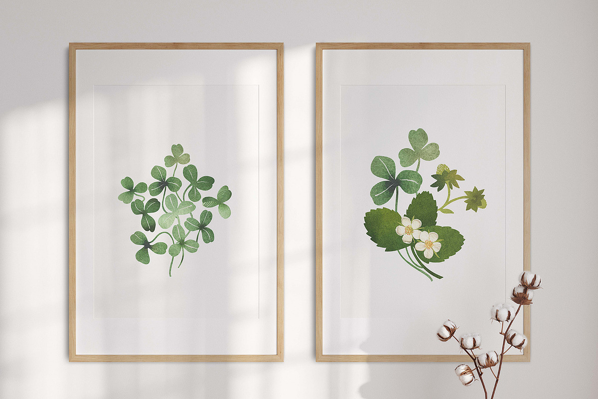 Blossom Wild Strawberry & Clover., an Illustration by Olga Bonitas (Photo 4 of 9)