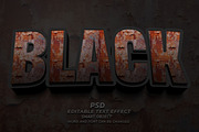 Black Rust 3D Editable Text PSD, a Layer Style Add-On by TrueVector (Thumbnail 1 of 2)