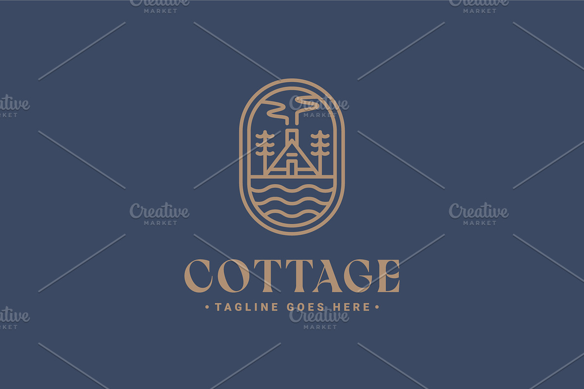 outdoor cottage badge logo design, a Branding & Logo Template by Blazybone