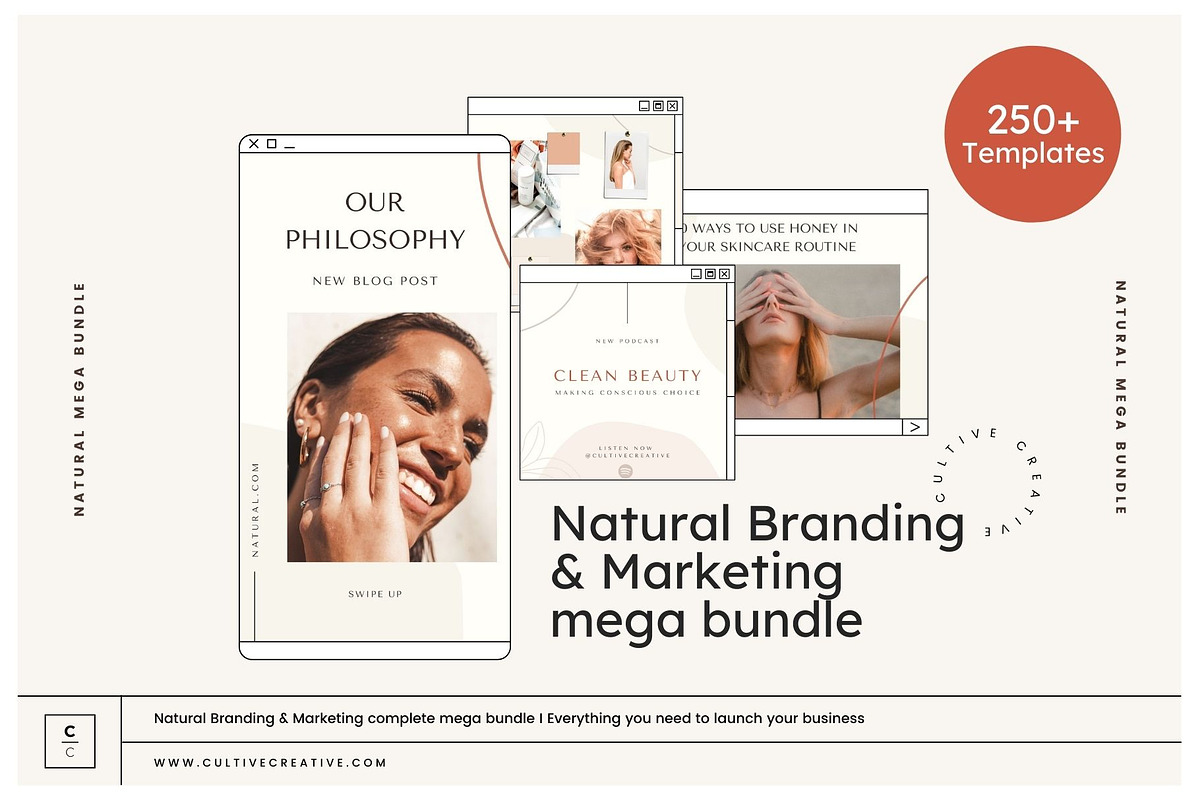 Natural Marketing Mega Bundle, a Social Media Template by Cultive Creative (Photo 1 of 11)