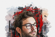 Abstract Portrait Watercolor Art, an Action Add-On by Photoshop Action (Thumbnail 15 of 21)