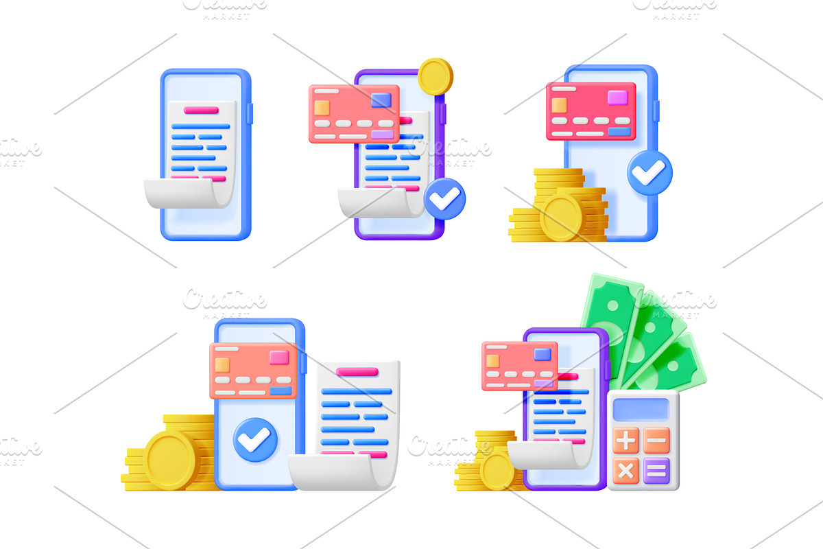 Mobile phone with credit card and, a Finance Illustration by Abscent