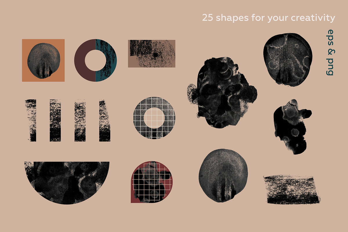 Abstract Modern faces. Geometric set, an Object Graphic by lisa_kalev (Photo 9 of 10)