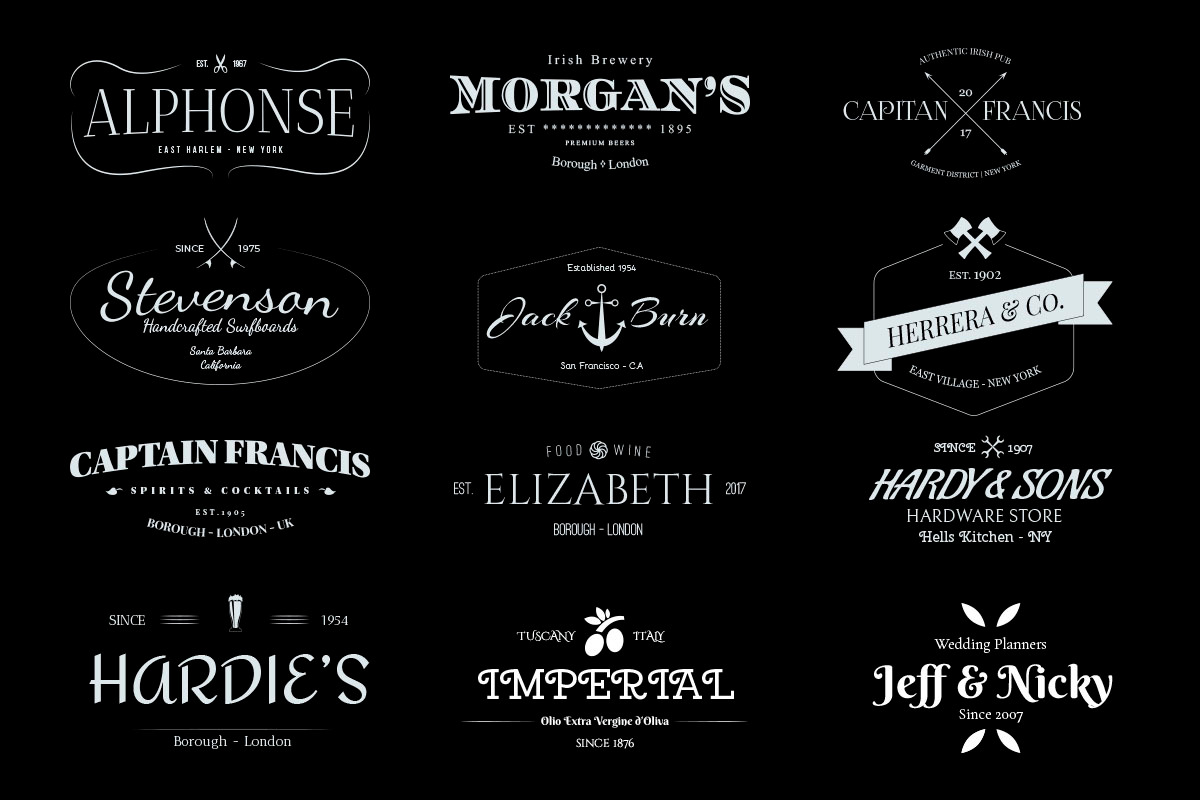 Retro Logos / Badges, a Branding & Logo Template by N A N D U Z D E S I G N (Photo 2 of 14)