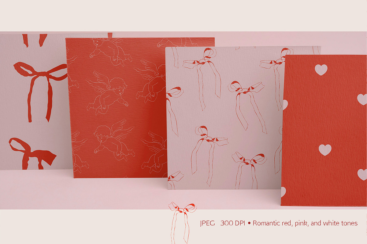 Valentine's patterns.Elegant Cards, a Decorative Illustration by NatalieArtsDenysenko (Photo 4 of 7)