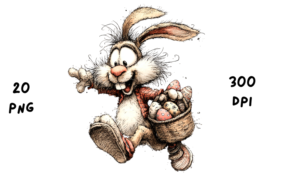 Whimsical Floral Easter Rabbit, an Animal Illustration by GiraffeCreative (Photo 14 of 20)