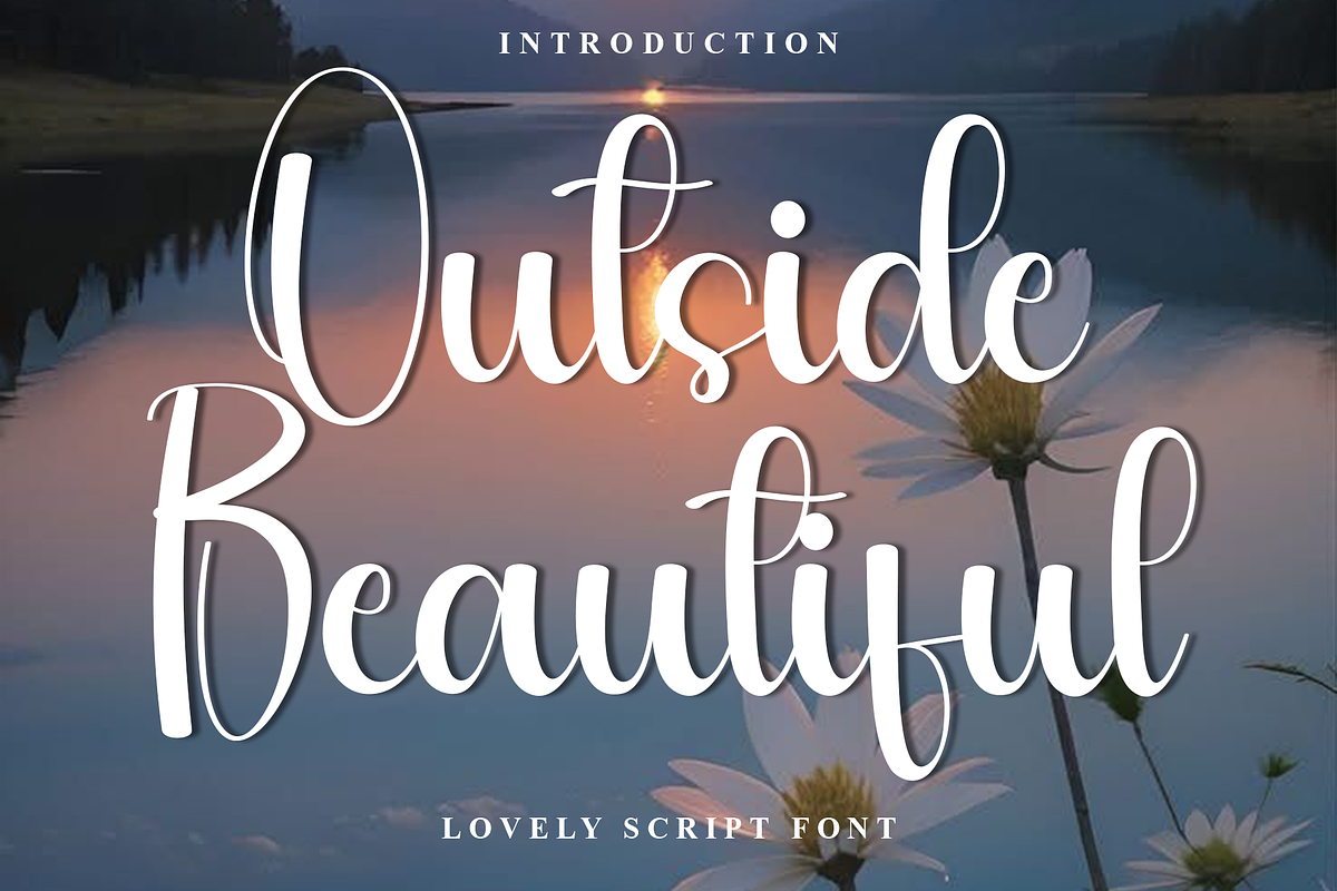 Outside Beautiful, a Handwritten Font by InermediaSTUDIO (Photo 1 of 8)