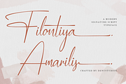 Filontiya Amarilis Modern Signature, a Script Font by Denustudios (Thumbnail 1 of 12)