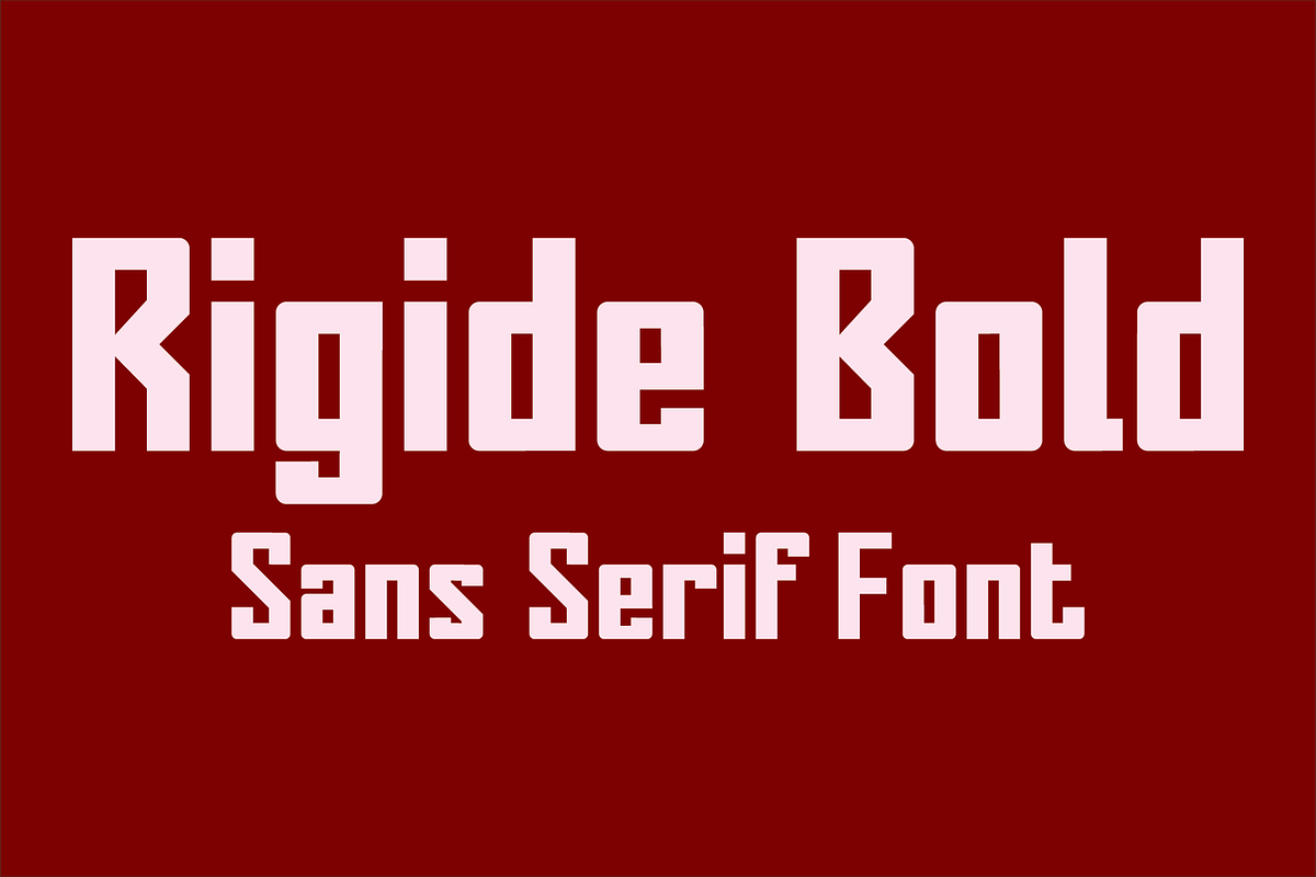 Rigide Bold - Sans Serif Font, a Font by GG Design (Photo 1 of 10)