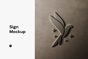 Suede Signage Logo Mockup, a Mockup by Design Squad