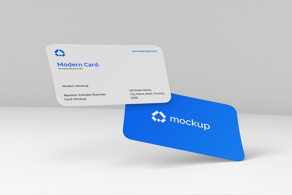 Floating Modern Business Card Mockup, an Advertising Mockup by graphypix (Photo 1 of 4)