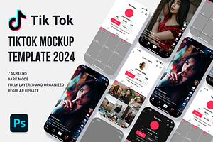 TikTok Mockup Template 2024