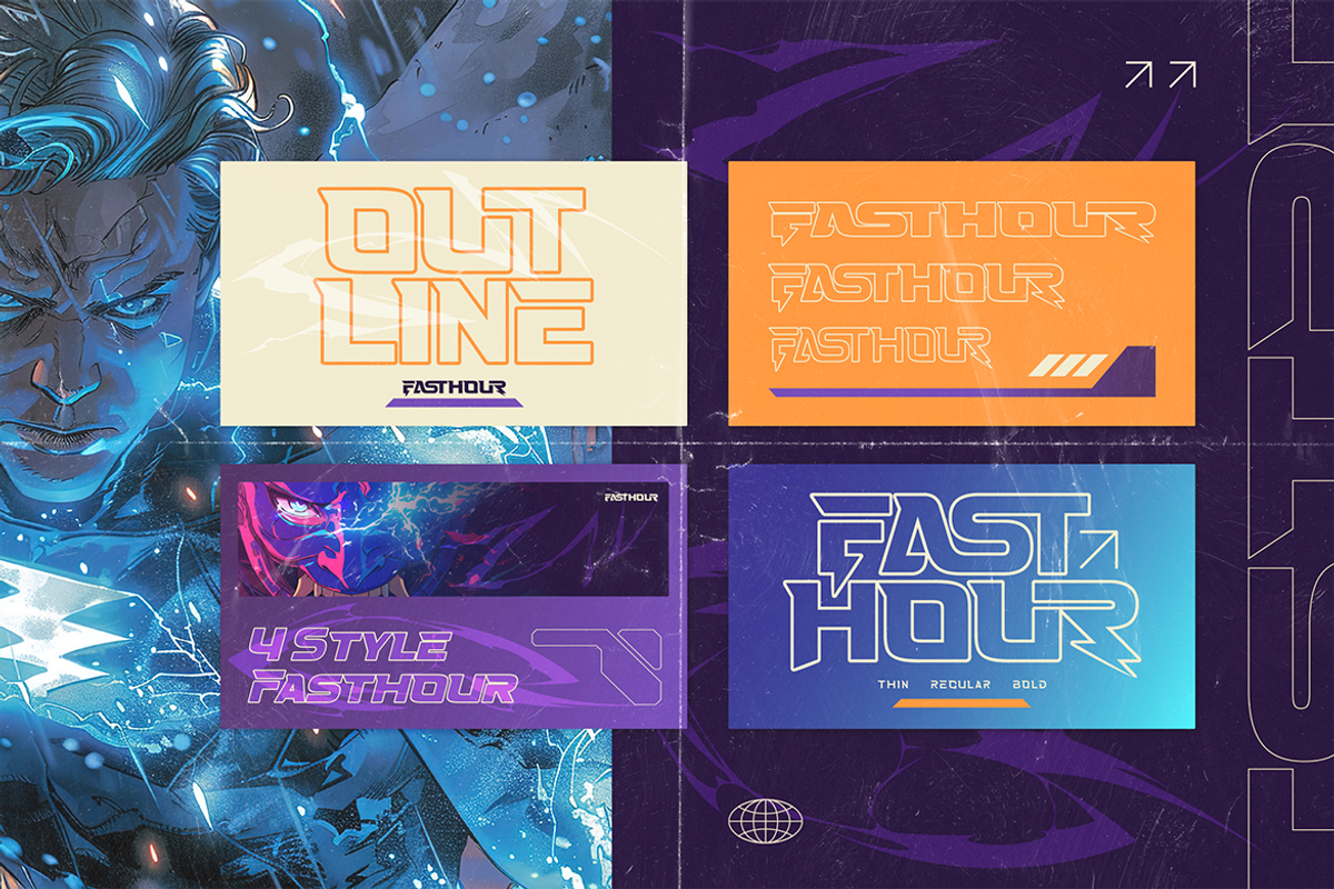 Fasthour, a Sans Serif Font by Burntilldead (Photo 8 of 12)