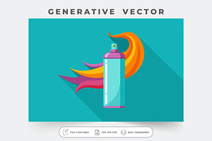A vibrant hair spray bottle is combi, a Graphic by Iftikhar Alam