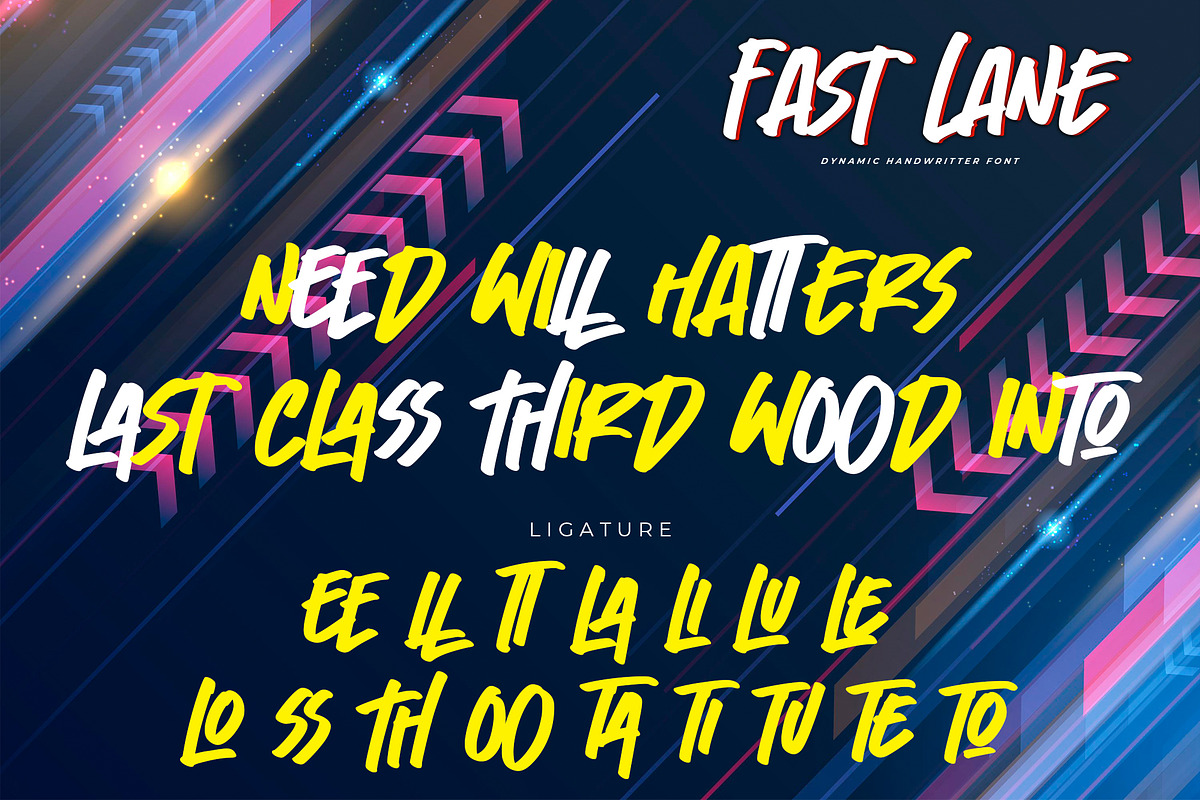 Fast Lane - Dynamic Handwritten Font, a Script Font by Gassstype (Photo 7 of 8)