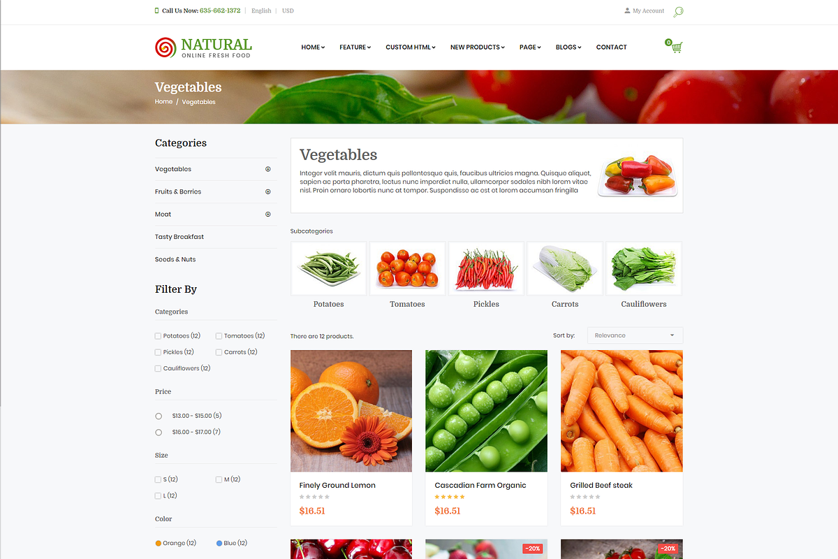 Pts Natural – a beautiful  food them, a Bootstrap Template by Prestabrain (Photo 2 of 3)
