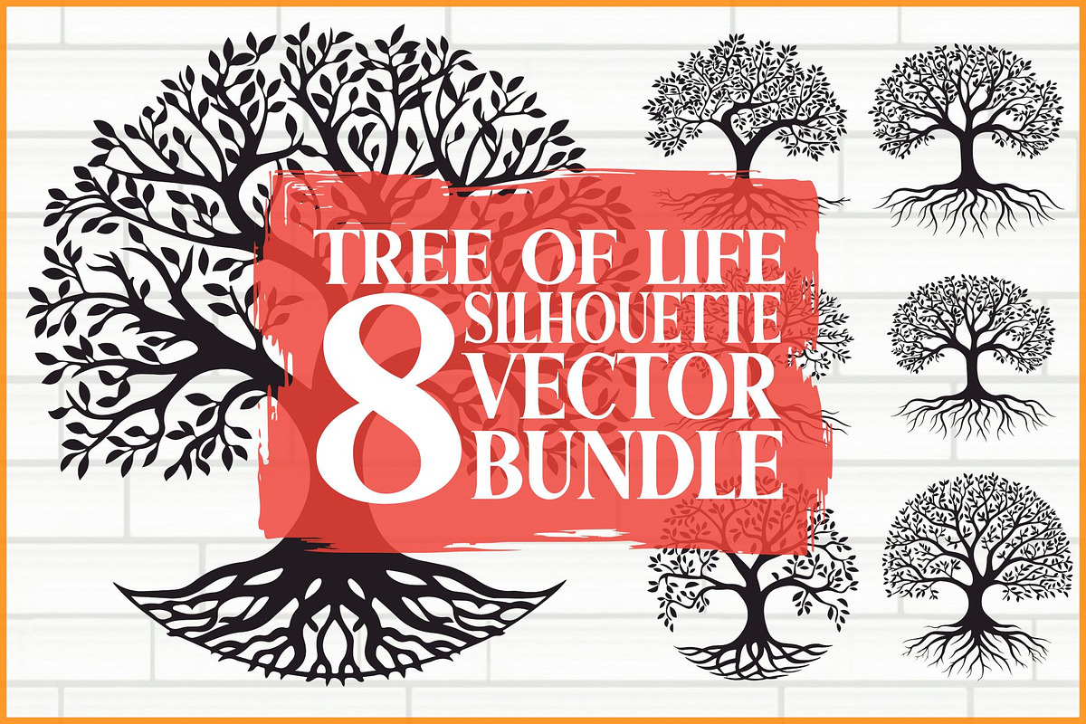 Decorative Tree of Life Bundle, an Illustration by hafijul (Photo 1 of 9)