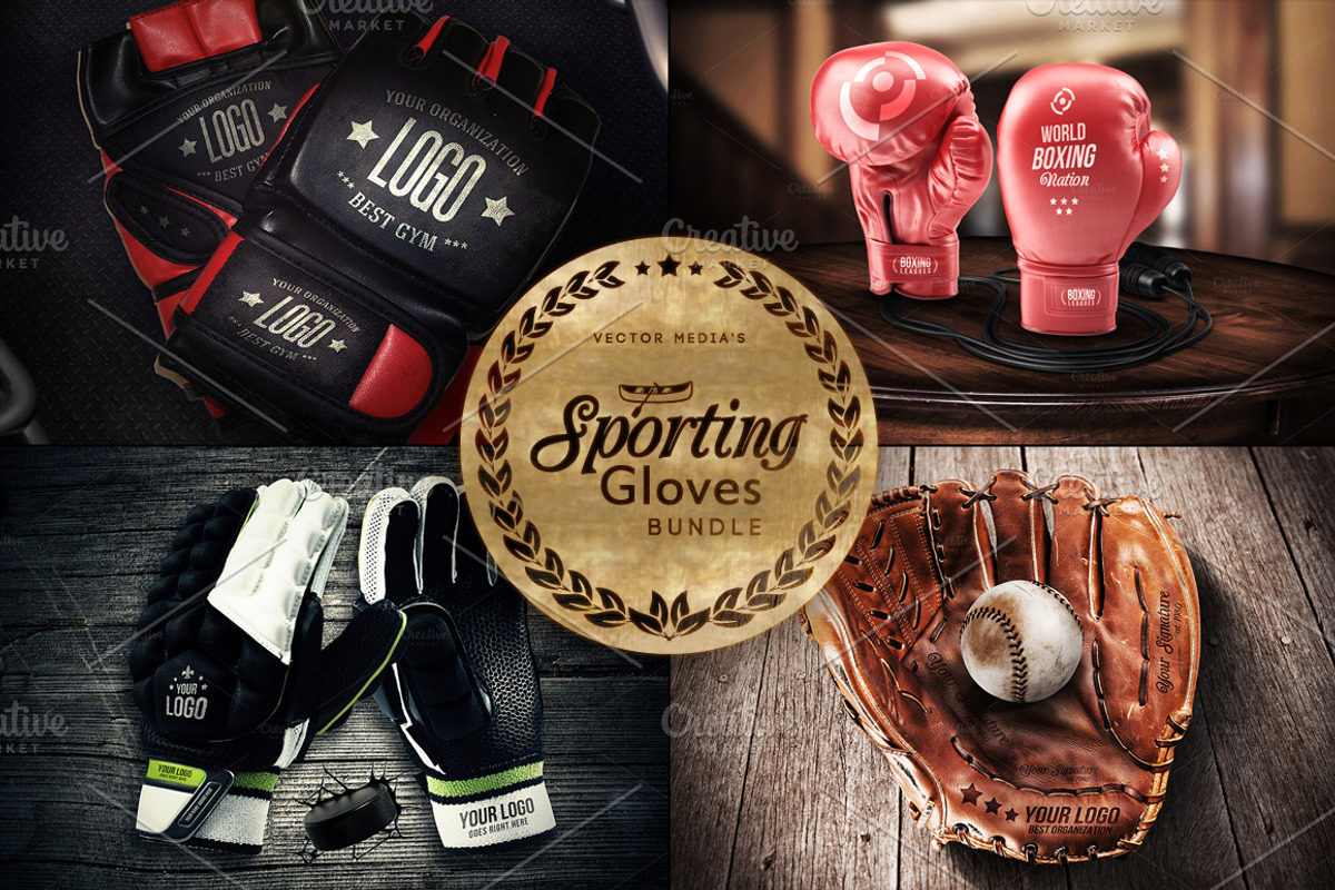 Sporting Gloves - Mockups [BUNDLE], an Advertising Mockup by VectorMedia (Photo 1 of 5)
