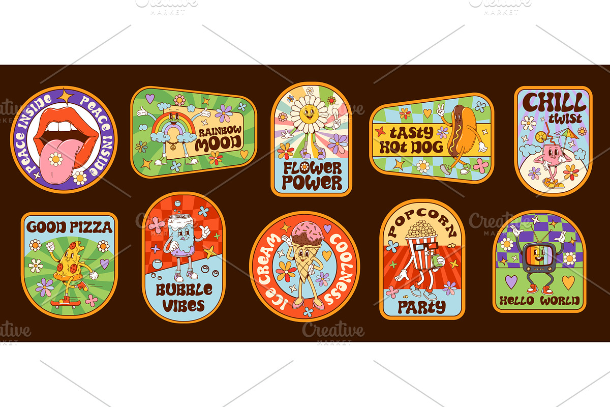 Hippie groovy character, a Decorative Illustration by Buch&Bee
