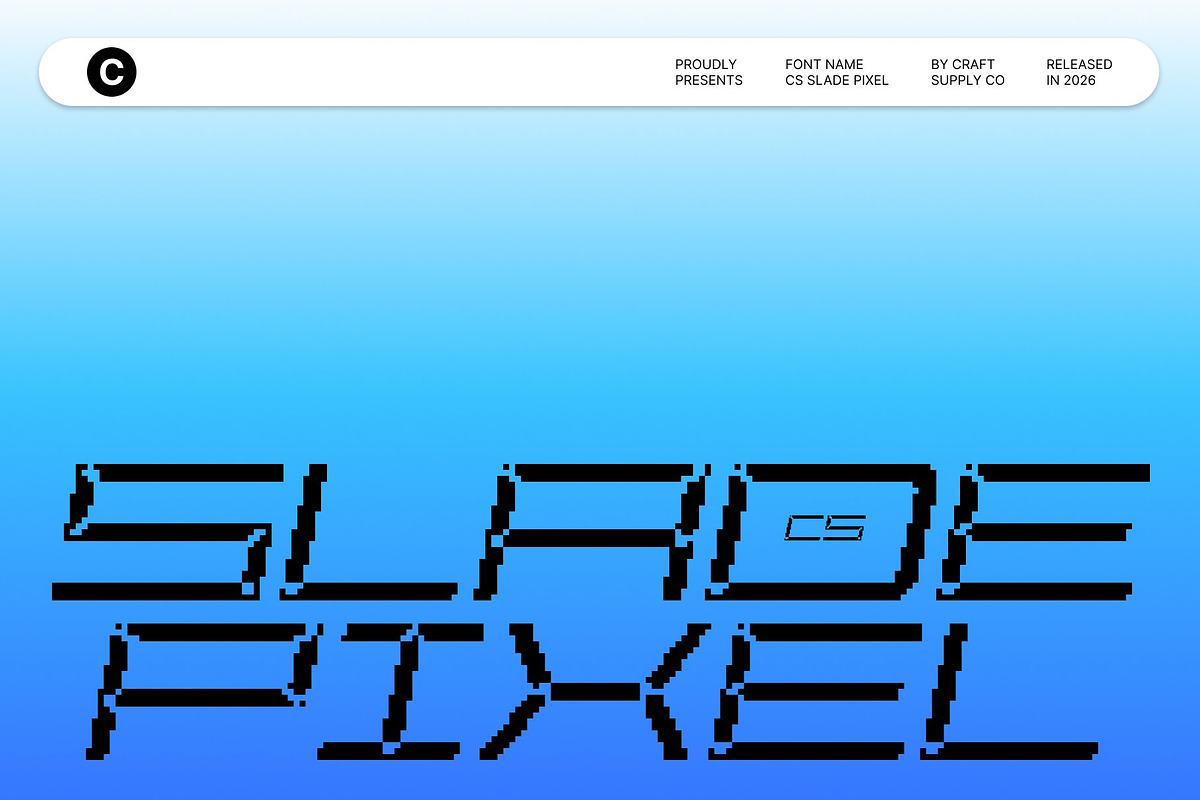 CS Slade Pixel, a Sans Serif Font by Craft Supply Co. (Photo 1 of 8)